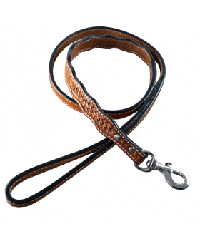 Light Oil Genuine Leather leash 4' x 1" wide — view 2