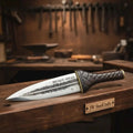 Double Edge Spear Point Medieval Dagger Fixed Blade 10–12 Inch Steel Knife with Guard Sheath