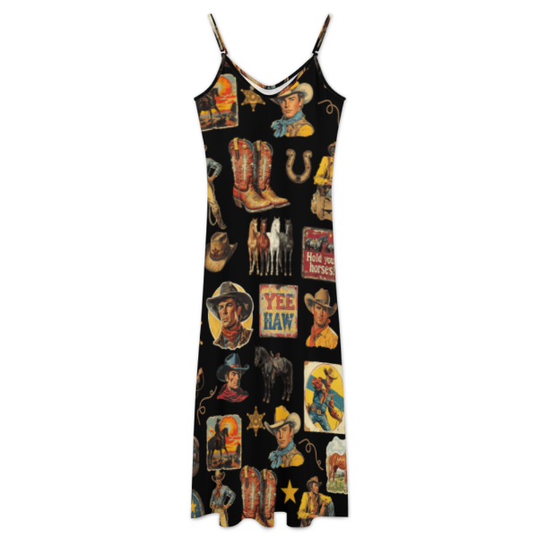 Baha Ranch Vintage Cowboy Collage Western Sun Dress by Baha Ranch Western Wear - product image 6