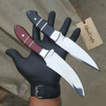Drop Point Hunting Knife Set of 2-Piece High Carbon Blades with Resin Handles