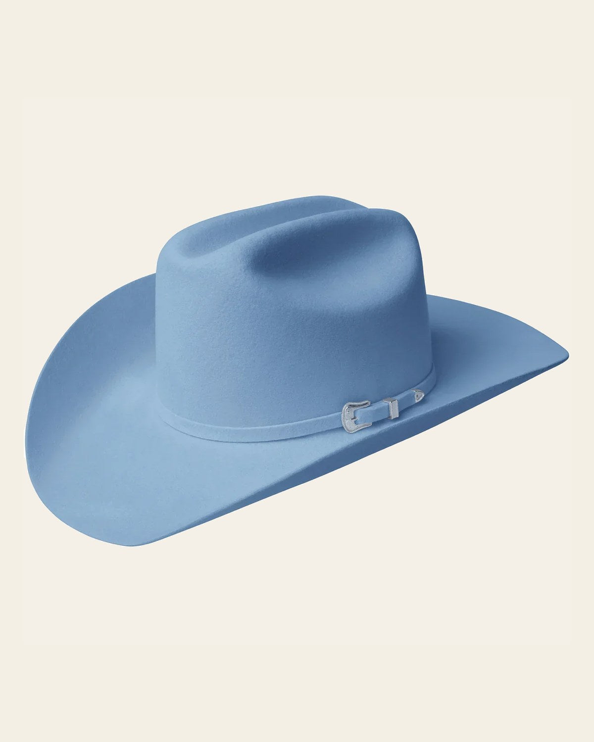 Dusk Blue - Bailey's Felt Cowboy Hat on a warm cream background