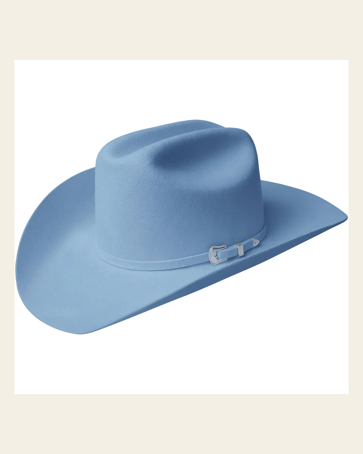 Dusk Blue - Bailey's Felt Cowboy Hat on a warm cream background