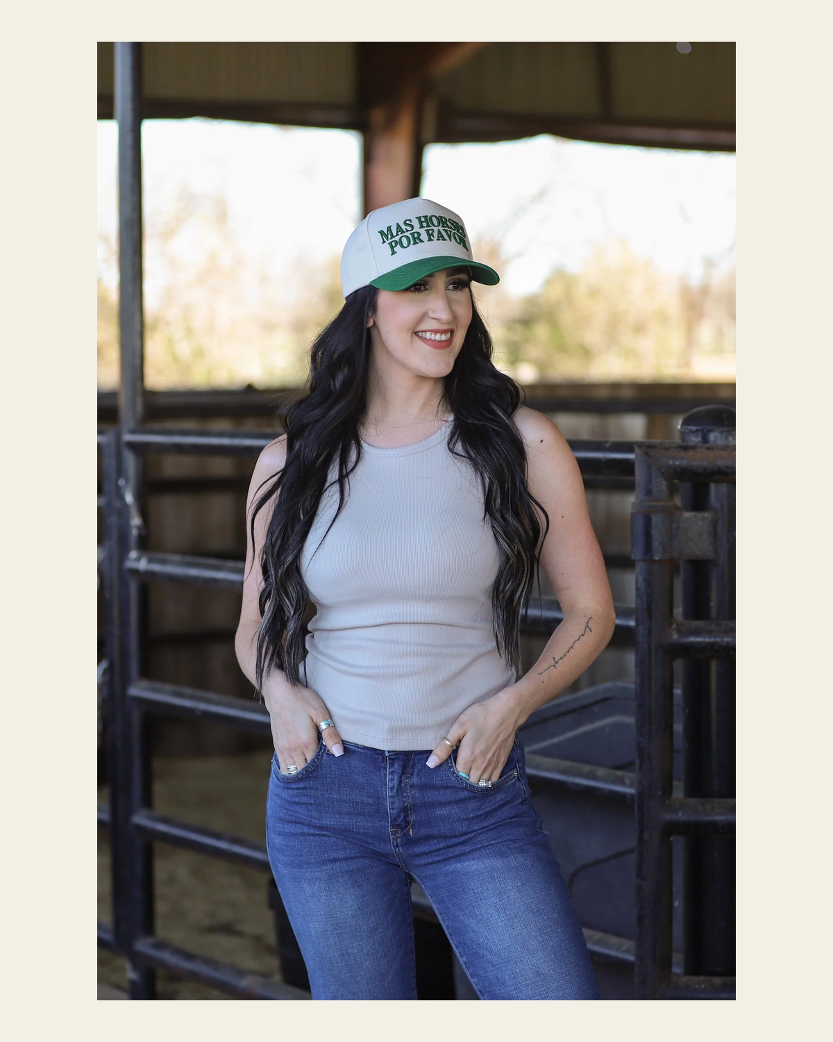 Ribbed All-in-one Tank | Taupe on a warm cream background