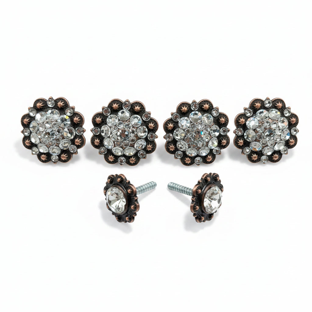 Copper Clear Saddle Conchos — view 2