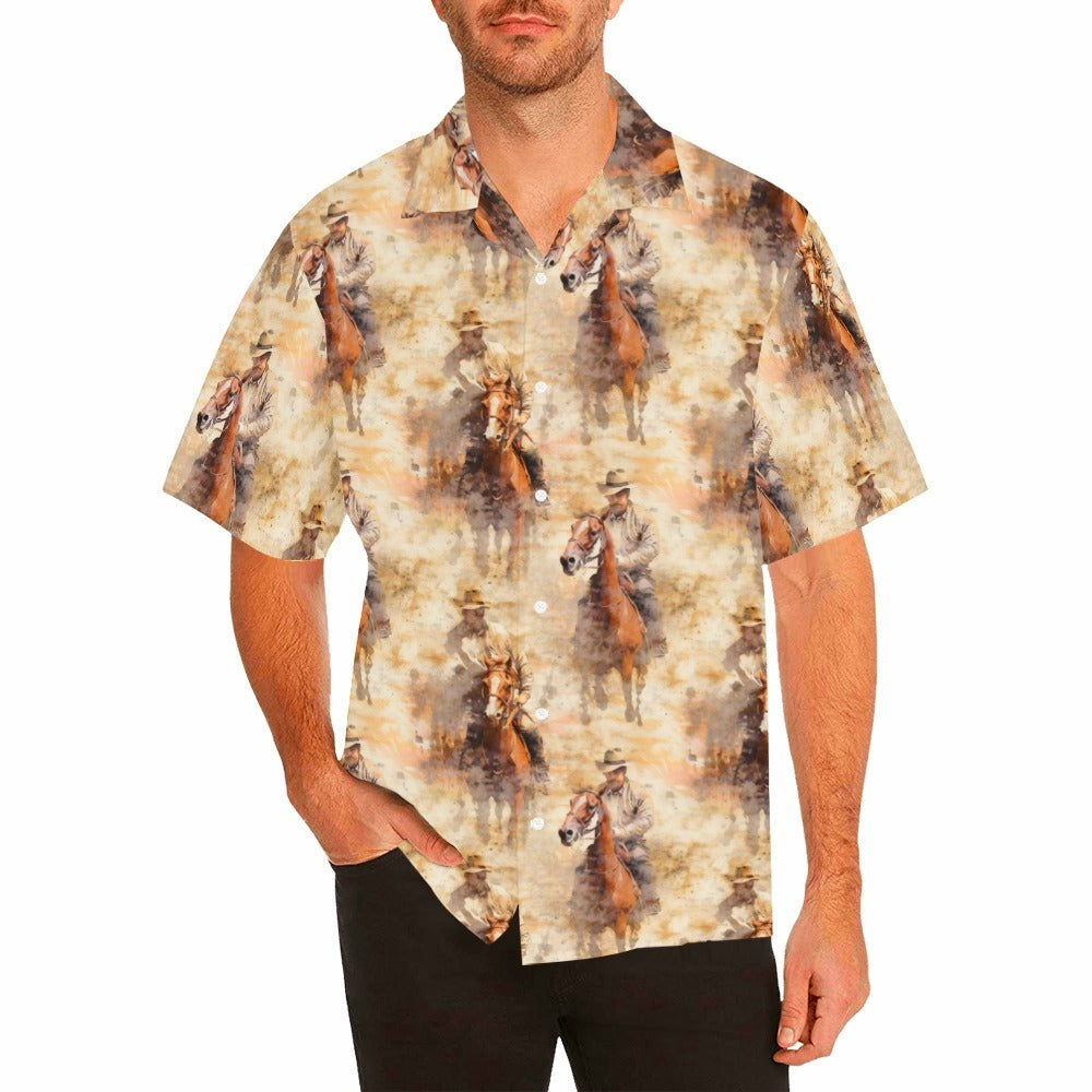 Baha Ranch Grunge Cowboy Men's Western Camp Shirt by Baha Ranch Western Wear - product image 2