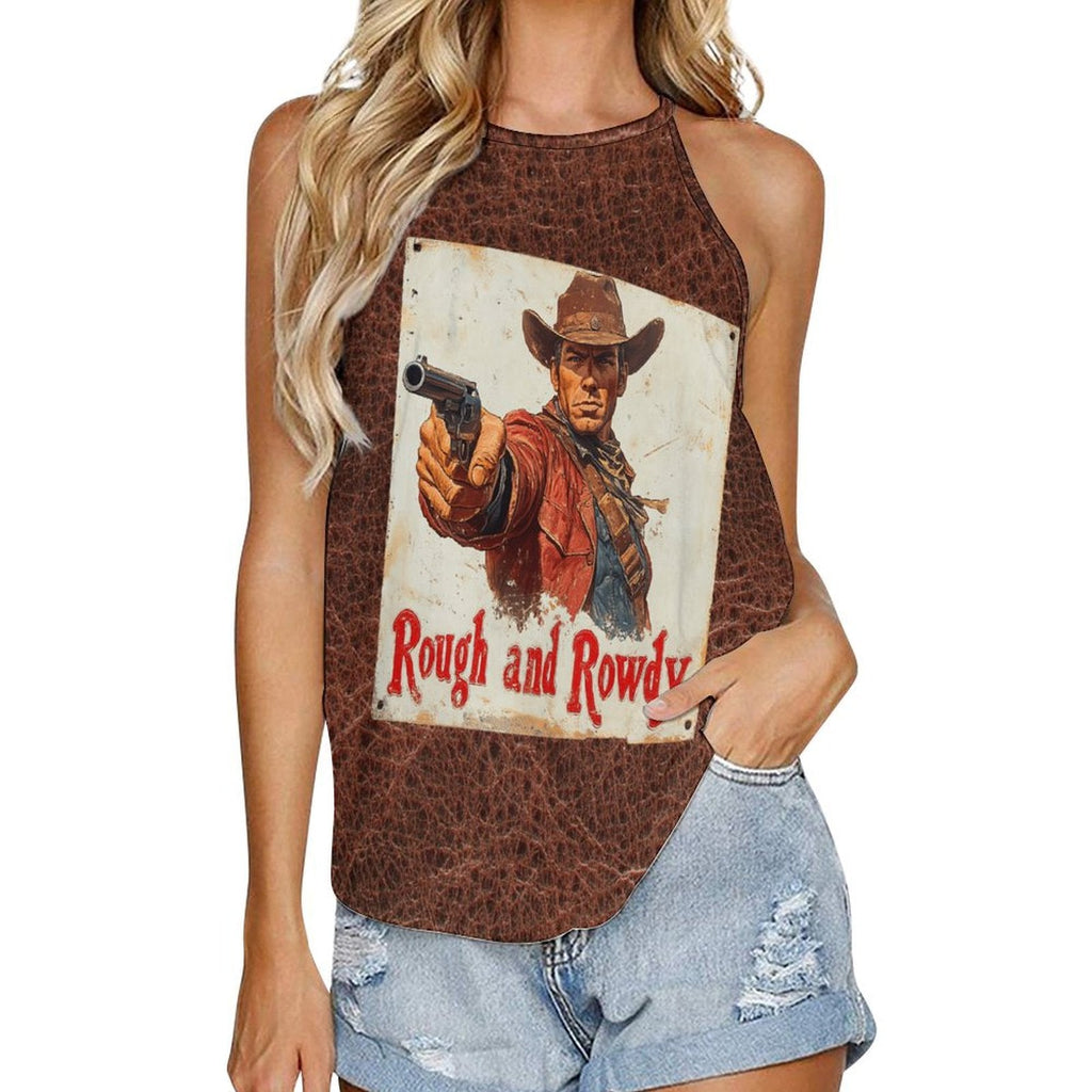 Baha Ranch Rough and Rowdy Vintage Western Tank by Baha Ranch Western Wear