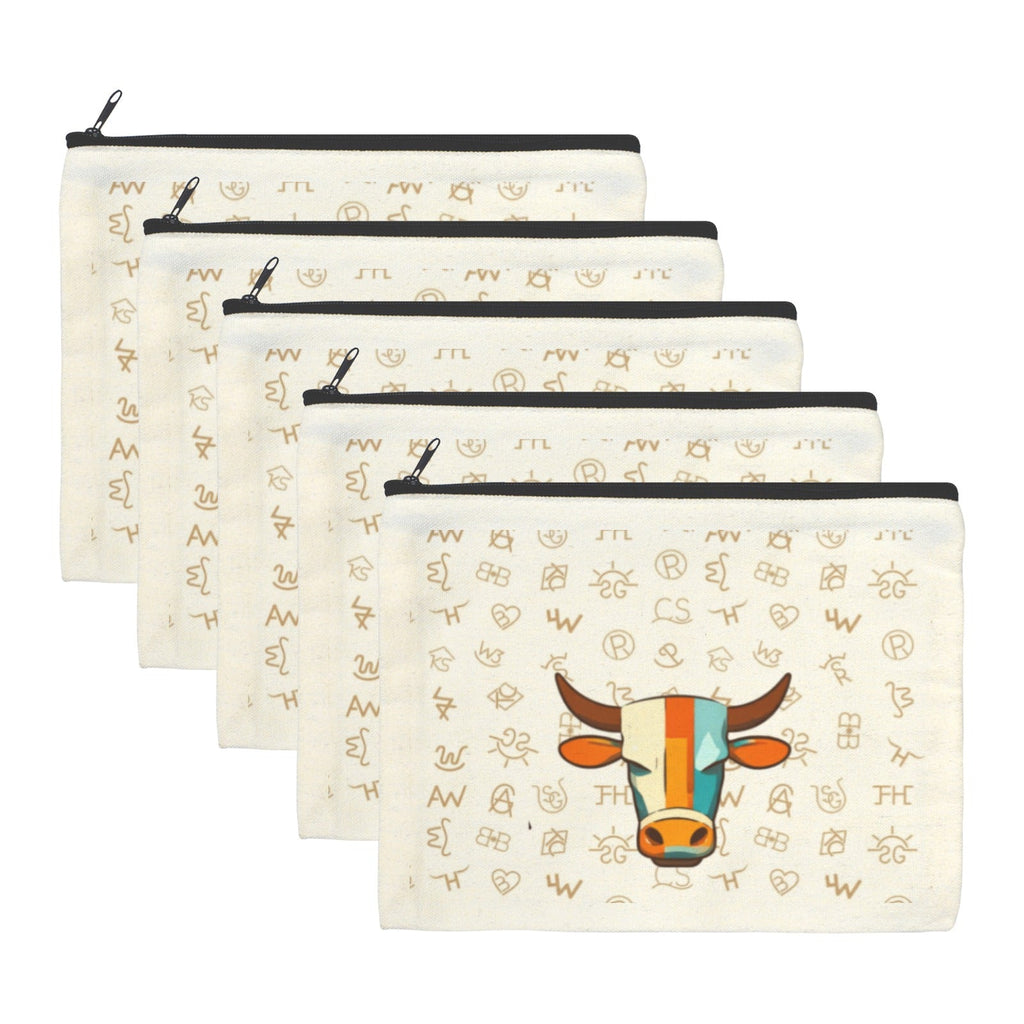 Baha Ranch Brands with Steer pack of 5 bags Cosmetic Bag Made in America by Baha Ranch Western Wear - product image 2