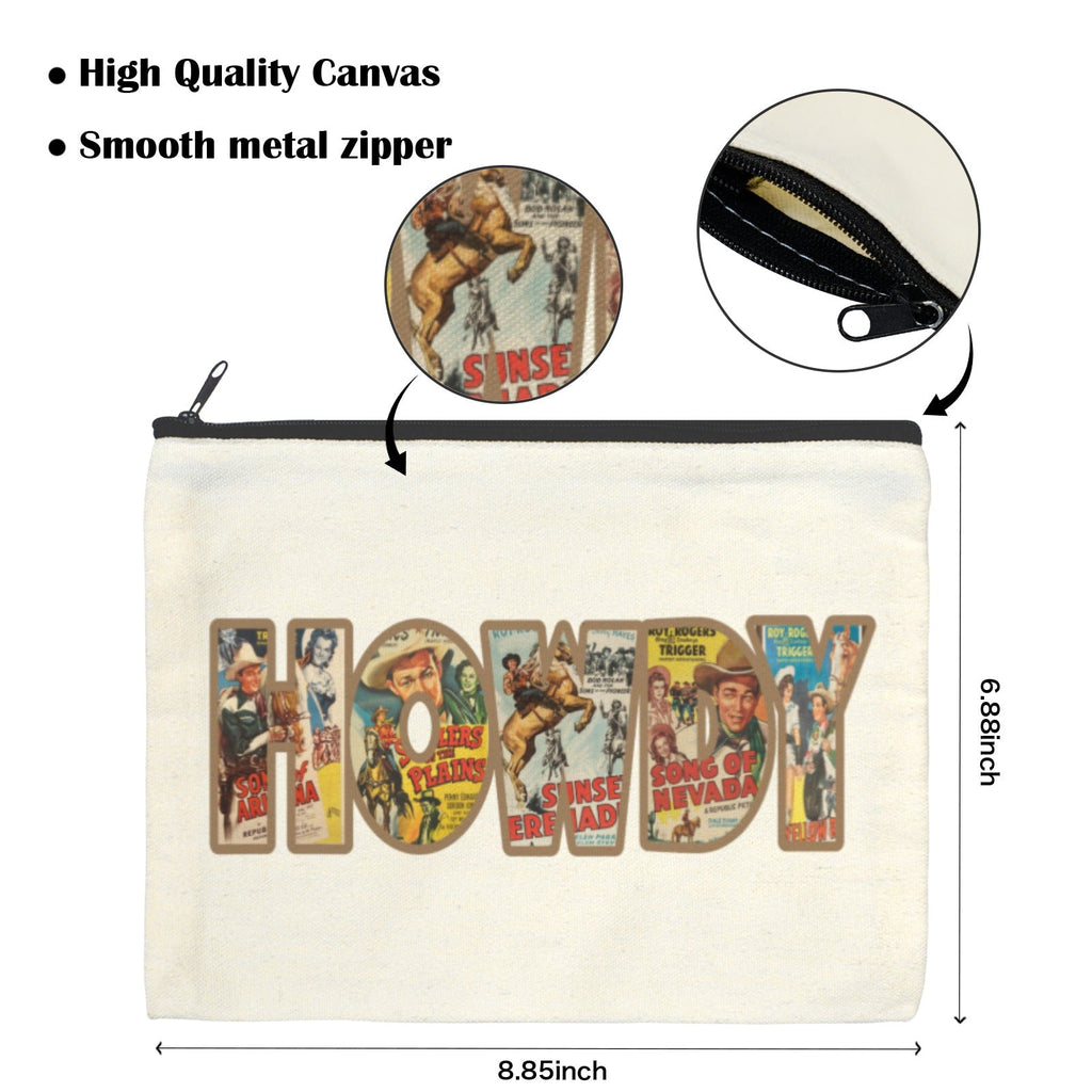 Baha Ranch Vintage Howdy Cosmetic Bag Pack of 5 Made in America by Baha Ranch Western Wear - product image 3