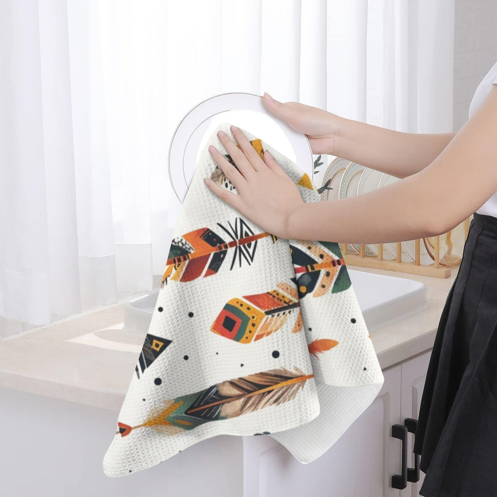 Baha Ranch Southwestern Feathers Set of 2 Dish Towels Made in America by Baha Ranch Western Wear - product image 3