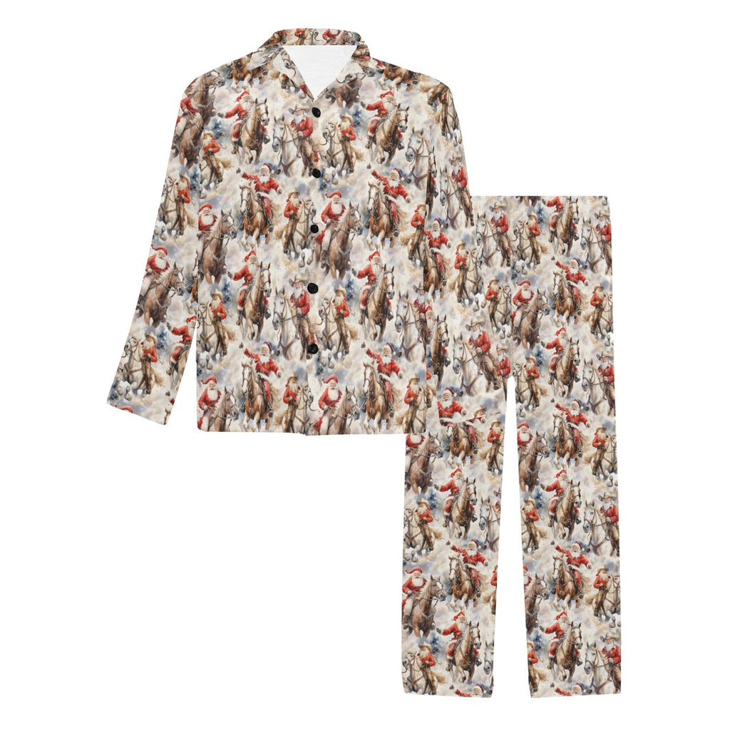 Baha Ranch Western Cowboy Santa Christmas Men's Pajamas by Baha Ranch Western Wear - product image 4