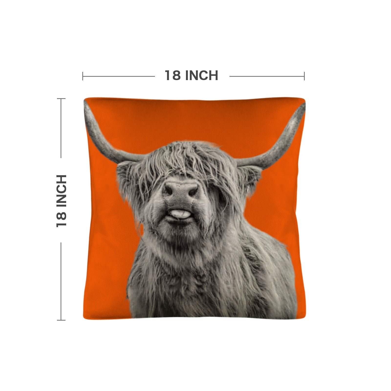 Baha Ranch Silly HIghland Throw Pillow Case Made in America by Baha Ranch Western Wear - product image 4