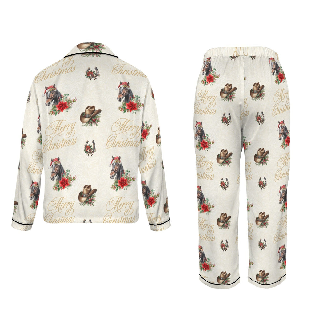 Baha Ranch Christmas Horses Satin Western Pajamas by Baha Ranch Western Wear - product image 5