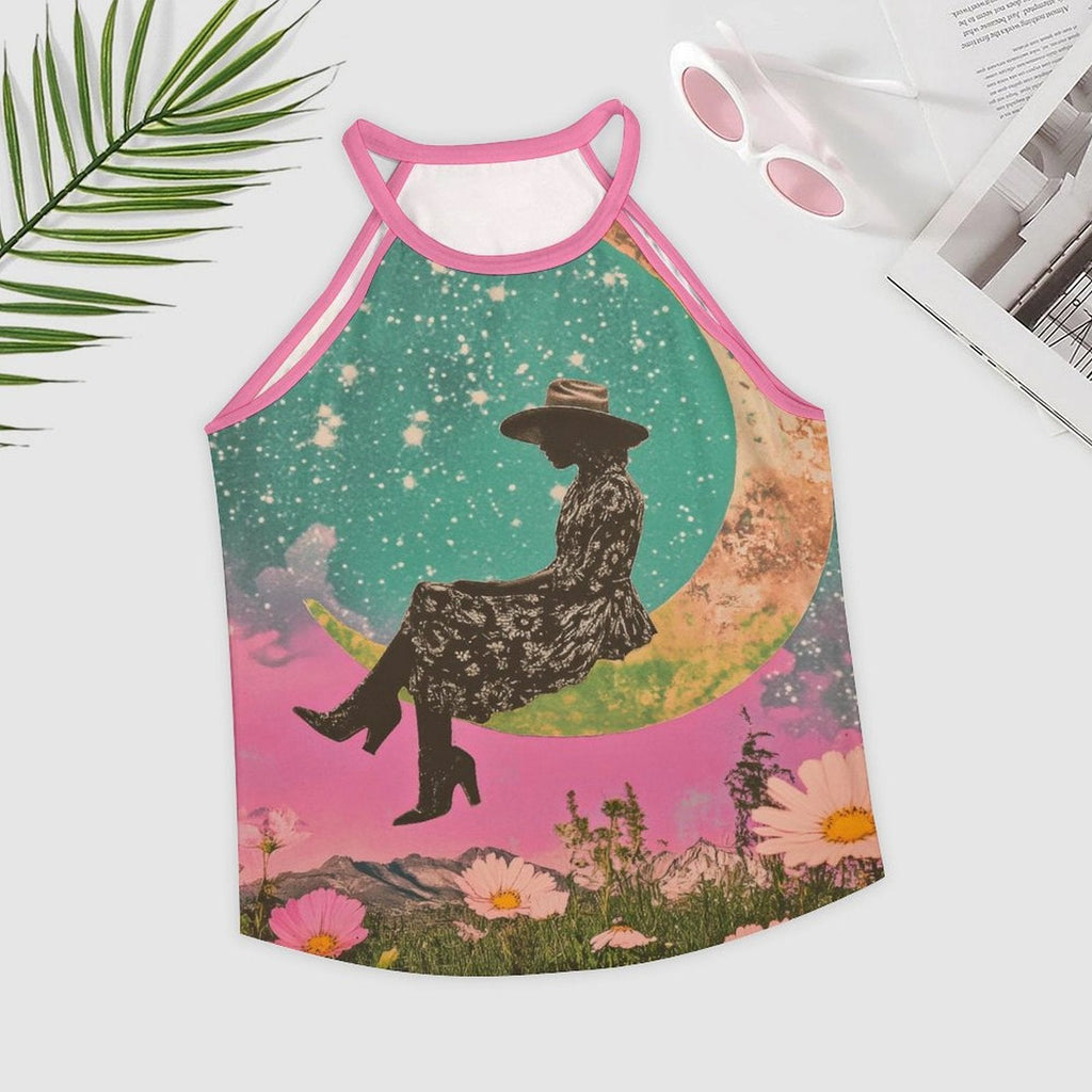 Baha Ranch Cowgirl on the Moon Retro Pop Western Tank Top by Baha Ranch Western Wear - product image 4