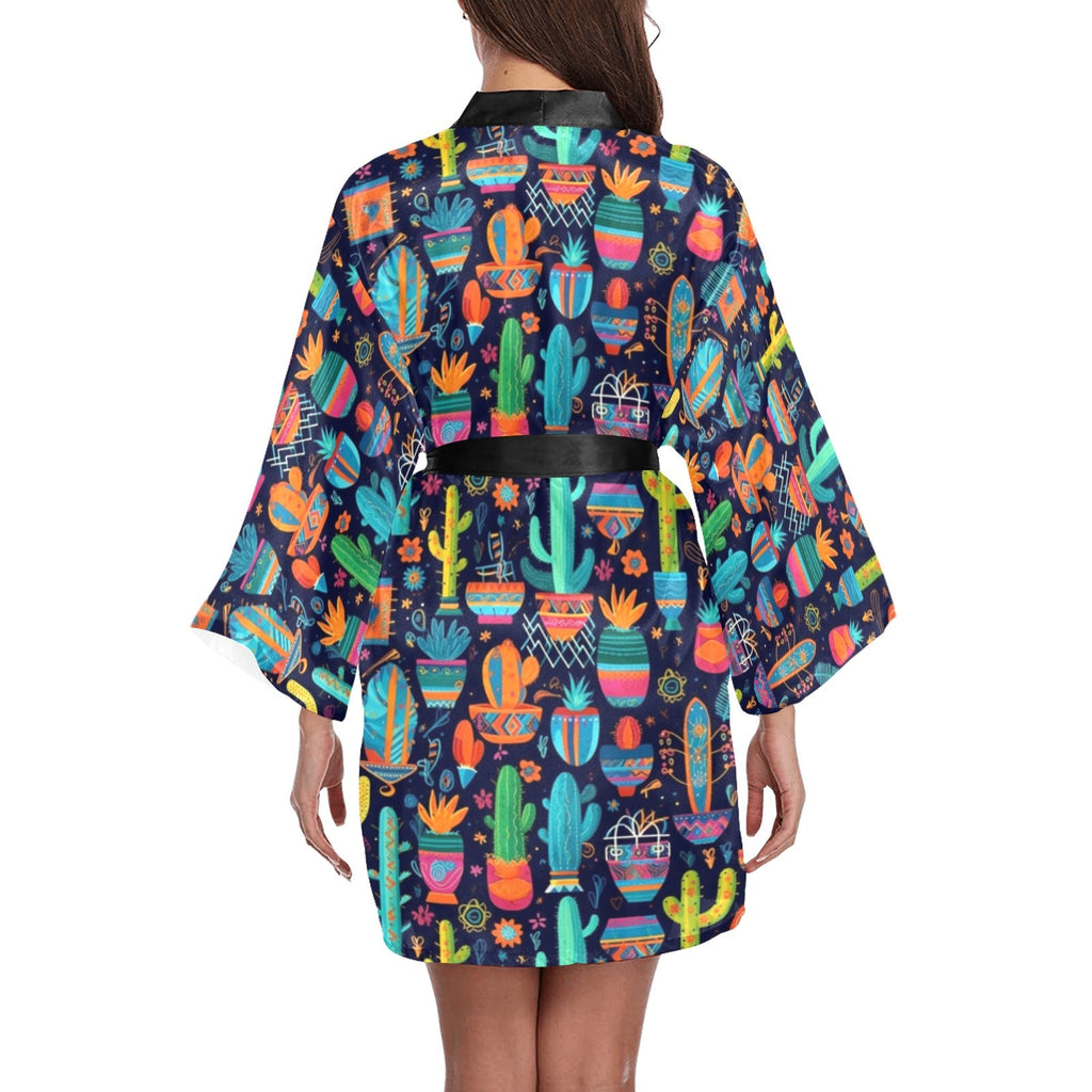Baha Ranch Crazy Cactus Lady Women's Lounge Kimono Robe by Baha Ranch Western Wear - product image 2