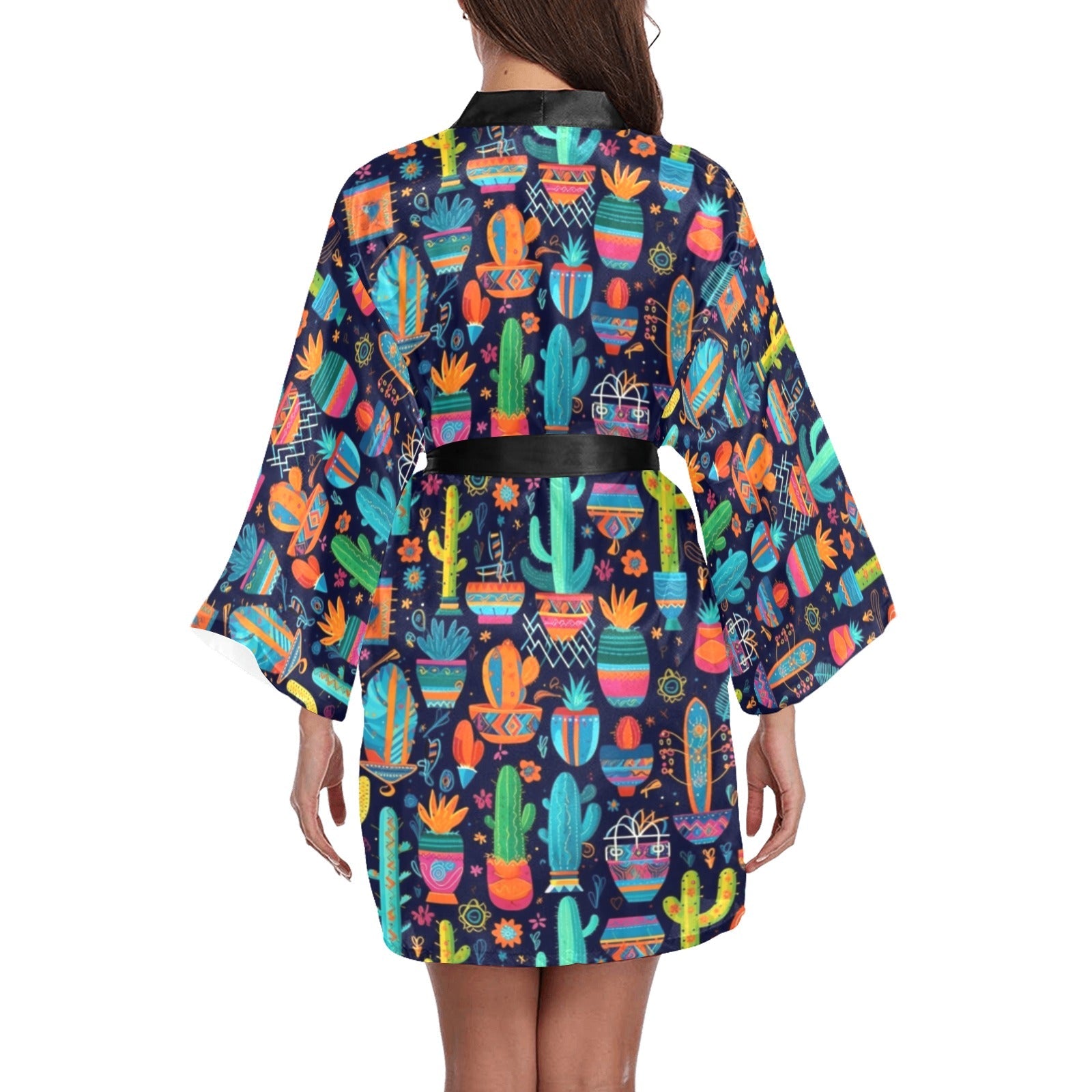 Baha Ranch Crazy Cactus Lady Women's Lounge Kimono Robe by Baha Ranch Western Wear - product image 2