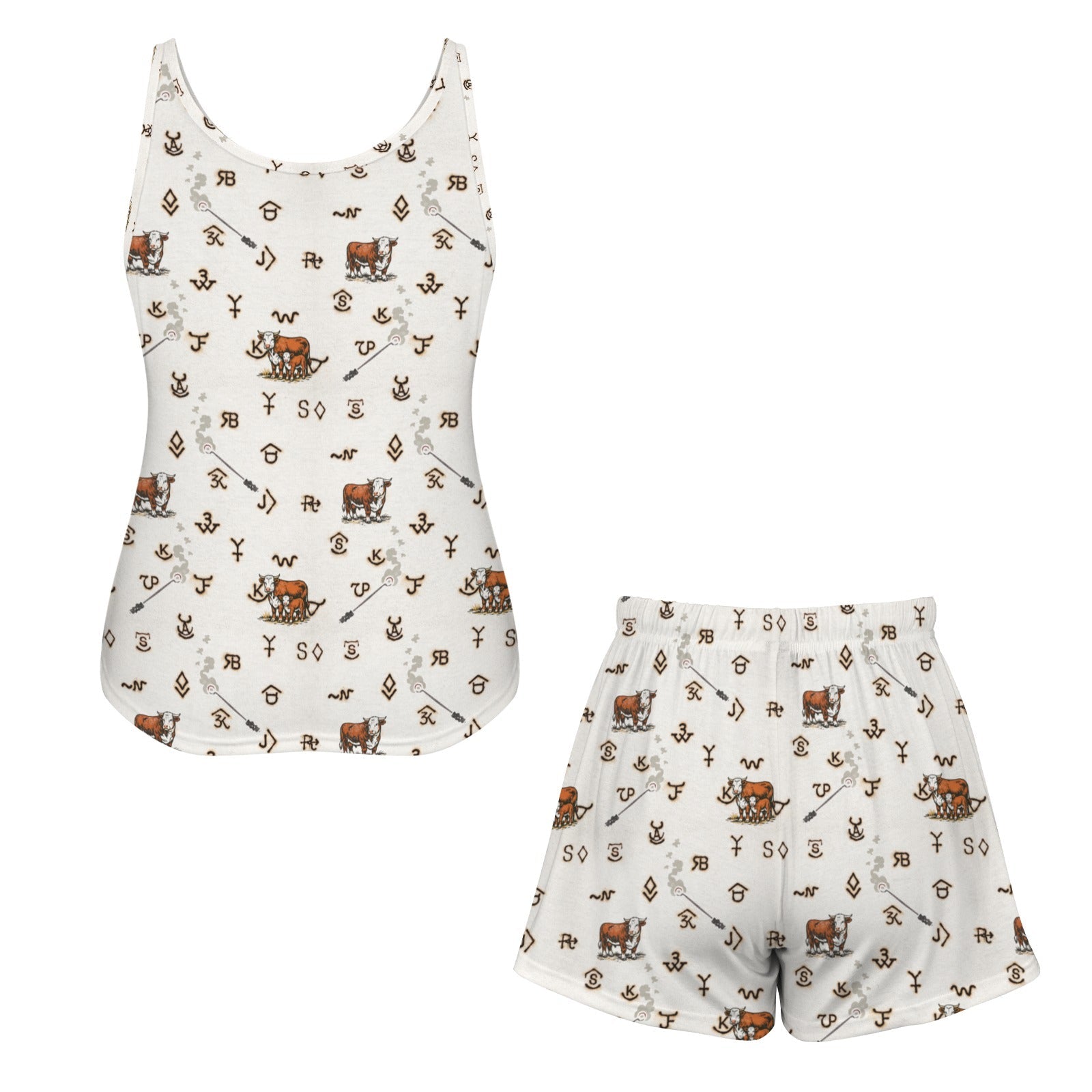 Baha Ranch Hereford Brands Tank Shorts Lounge Set Made in America by Baha Ranch Western Wear - product image 8