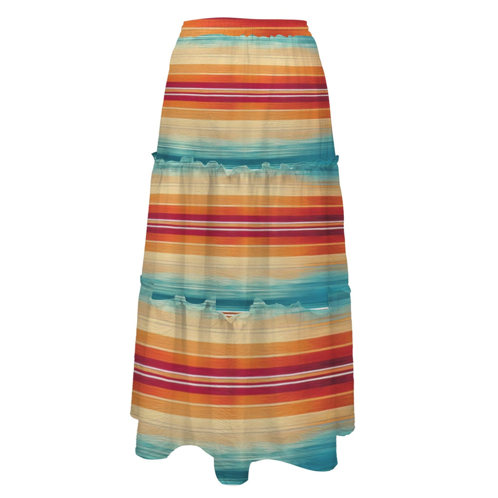 Baha Ranch Colores De Mexico Southwest Serape Tiered Prairie Maxi Skirt by Baha Ranch Western Wear - product image 5