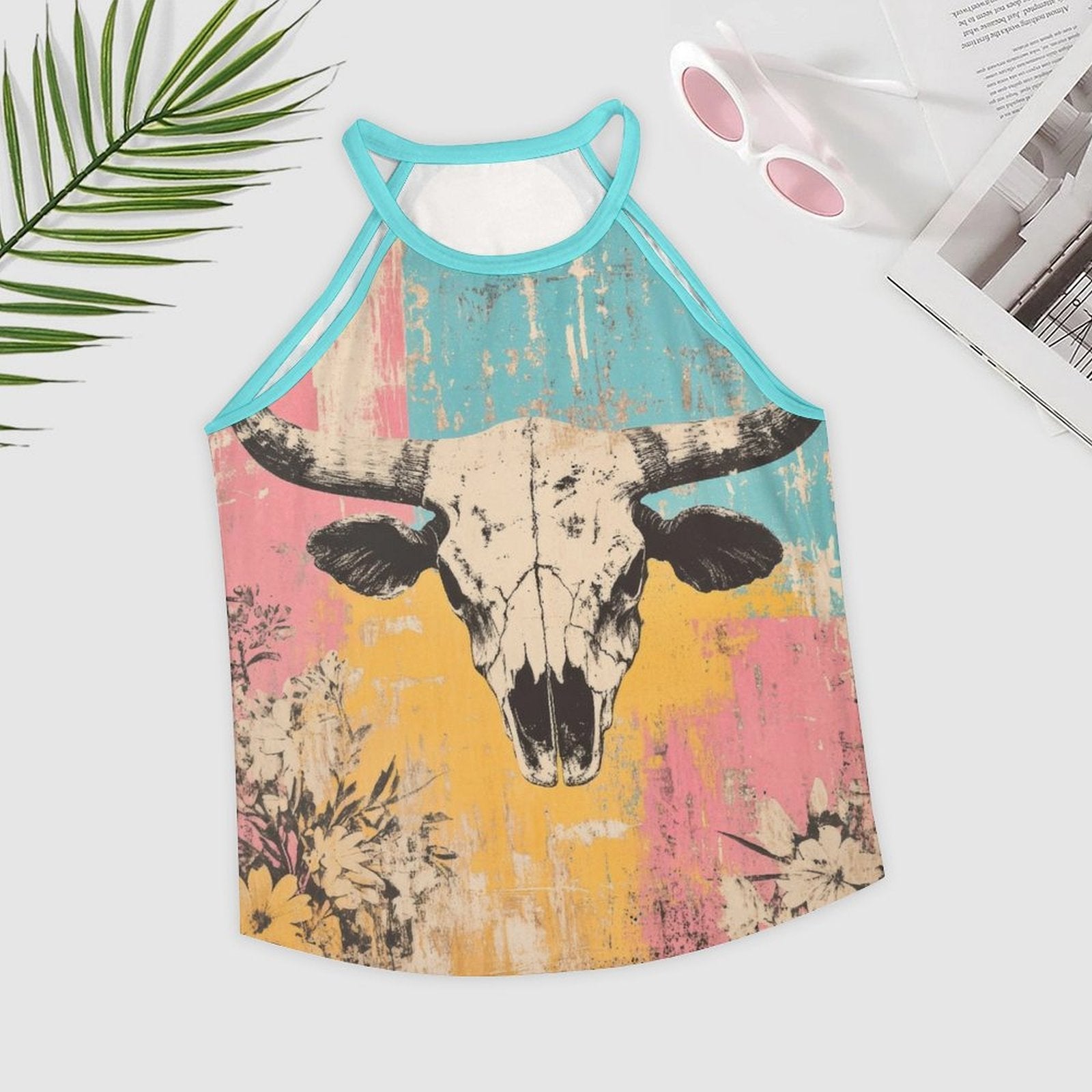 Baha Ranch Bull Skull Retro Pop Western Tank Top by Baha Ranch Western Wear - product image 5