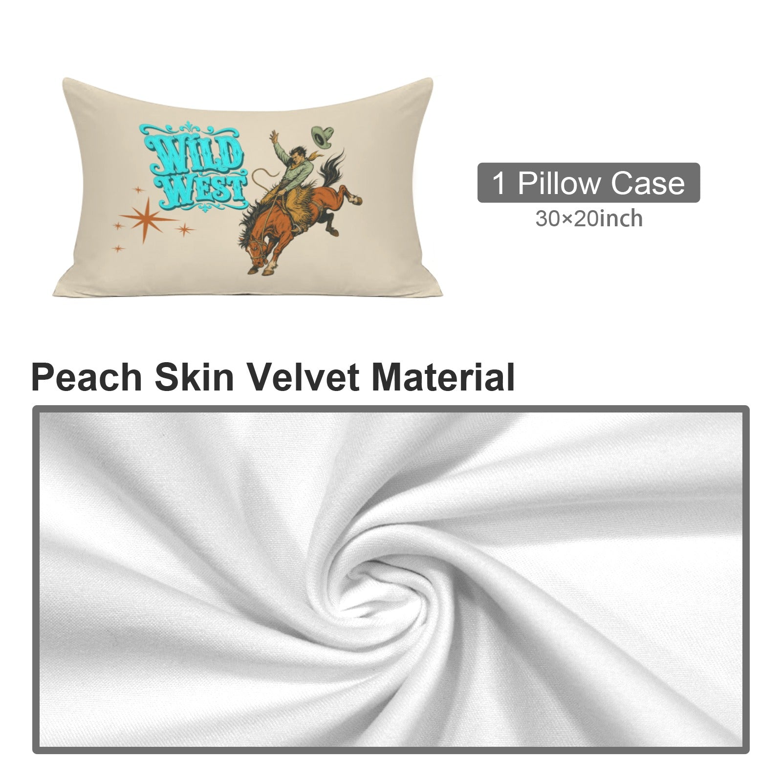 Baha Ranch The Last Roundup Bronc Rider Wild West Pillow Case Made in America by Baha Ranch Western Wear - product image 4