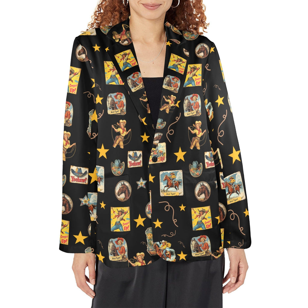 Baha Ranch Vintage Cowgirl Collage Western Blazer by Baha Ranch Western Wear - product image 4