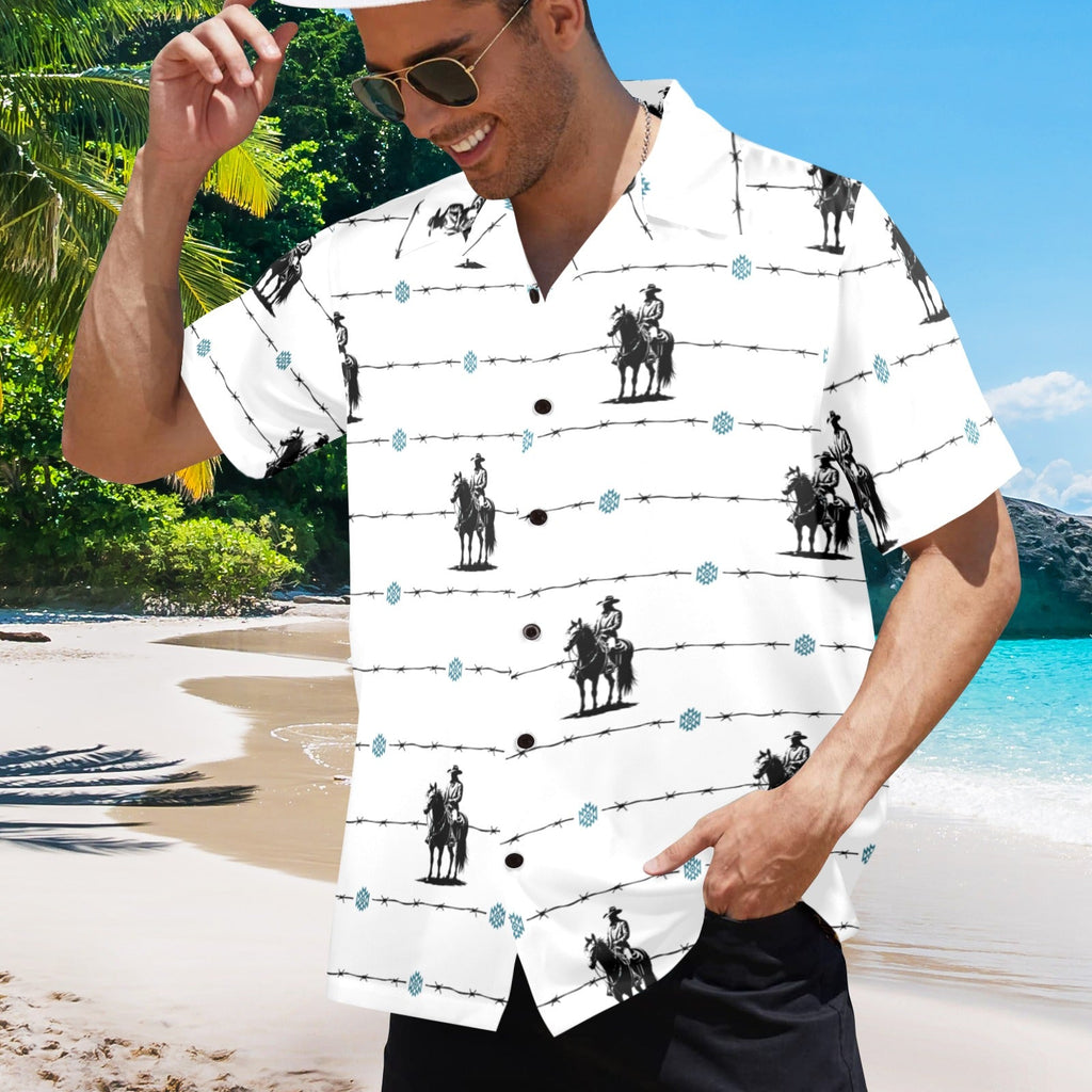 Baha Ranch Saddle Up Western Hawaiian Shirt Made in America by Baha Ranch Western Wear - product image 4