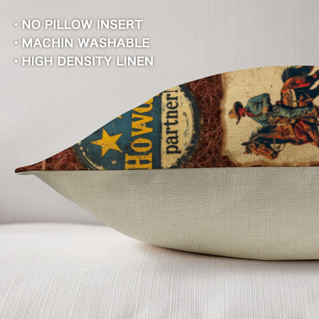 Baha Ranch Vintage Cowboy Collage Western Throw Pillow Case Made in America by Baha Ranch Western Wear - product image 5