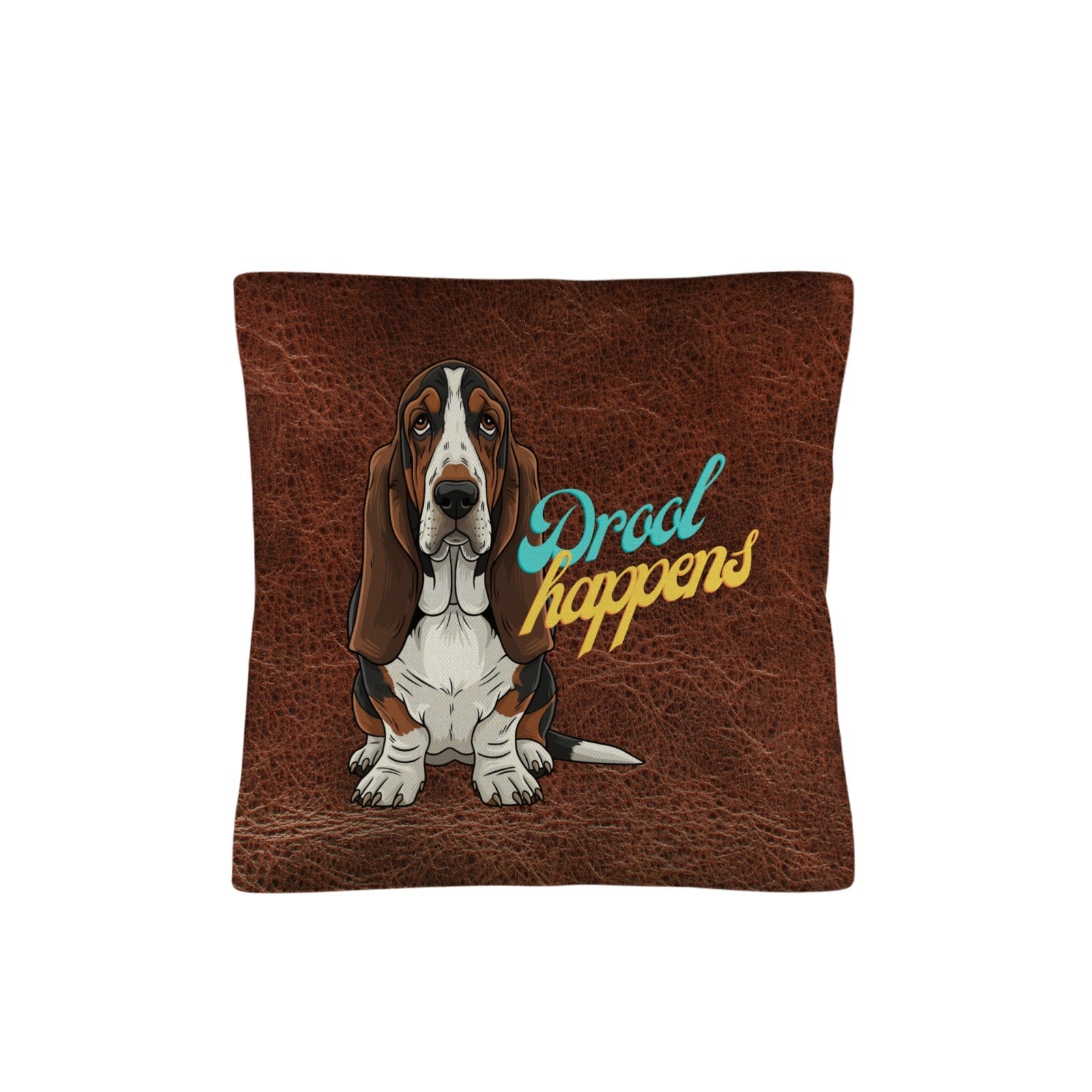 Baha Ranch Basset Hound Drool Happens Pillow Case Made In America by Baha Ranch Western Wear - product image 2