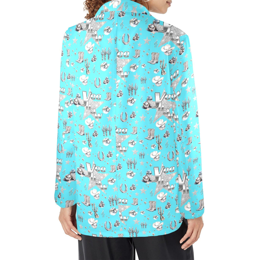 Baha Ranch Turquoise YEEHAW Rhinestone Cowgirl Blazer by Baha Ranch Western Wear - product image 6