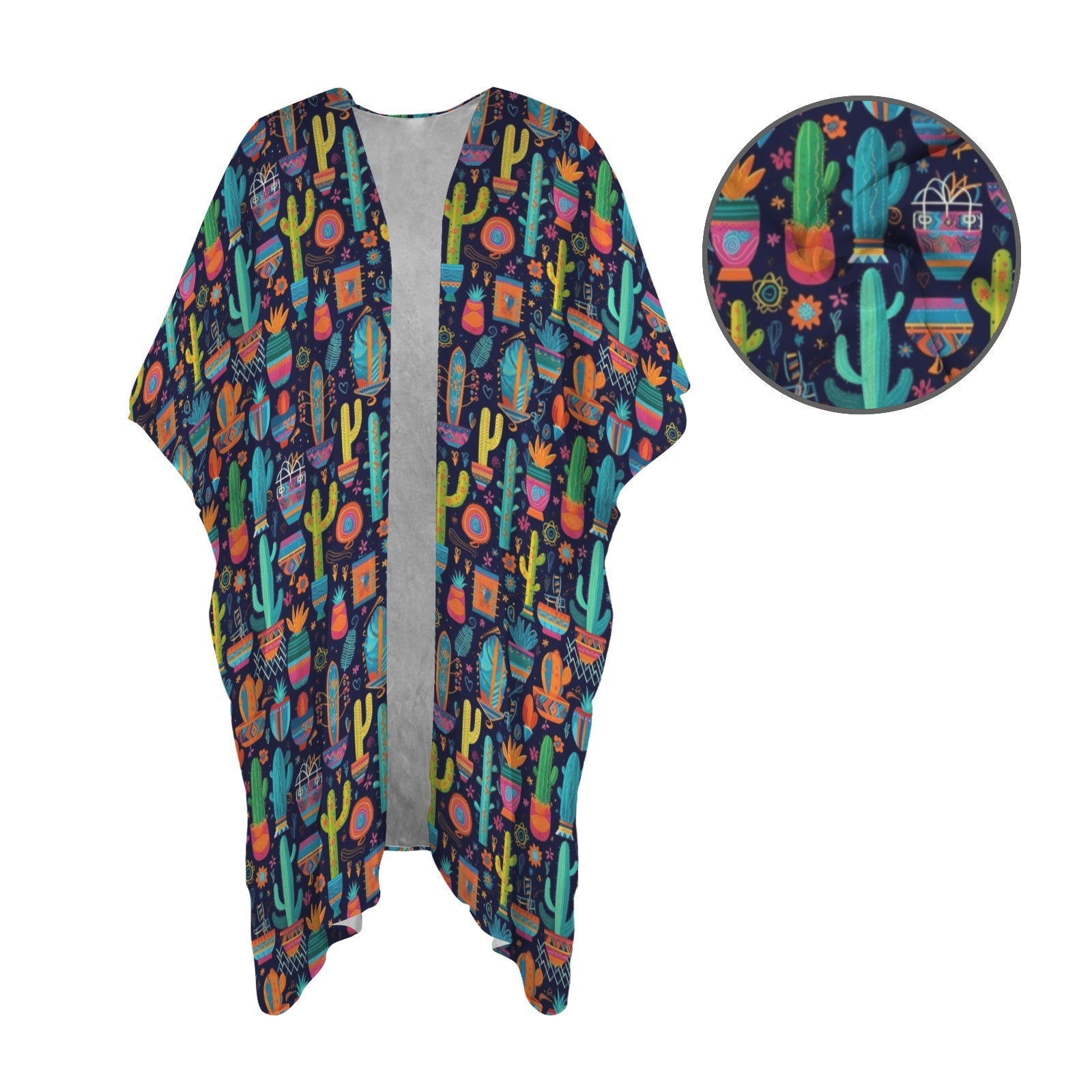 Baha Ranch Crazy Cactus Lady Duster Kimono Coverup by Baha Ranch Western Wear - product image 4