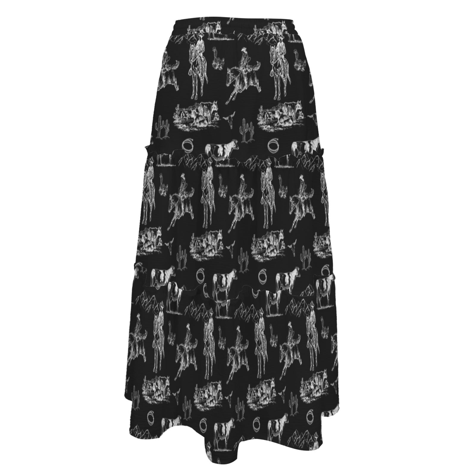 Baha Ranch Ranch Life Western Tiered Prairie Maxi Skirt by Baha Ranch Western Wear - product image 5