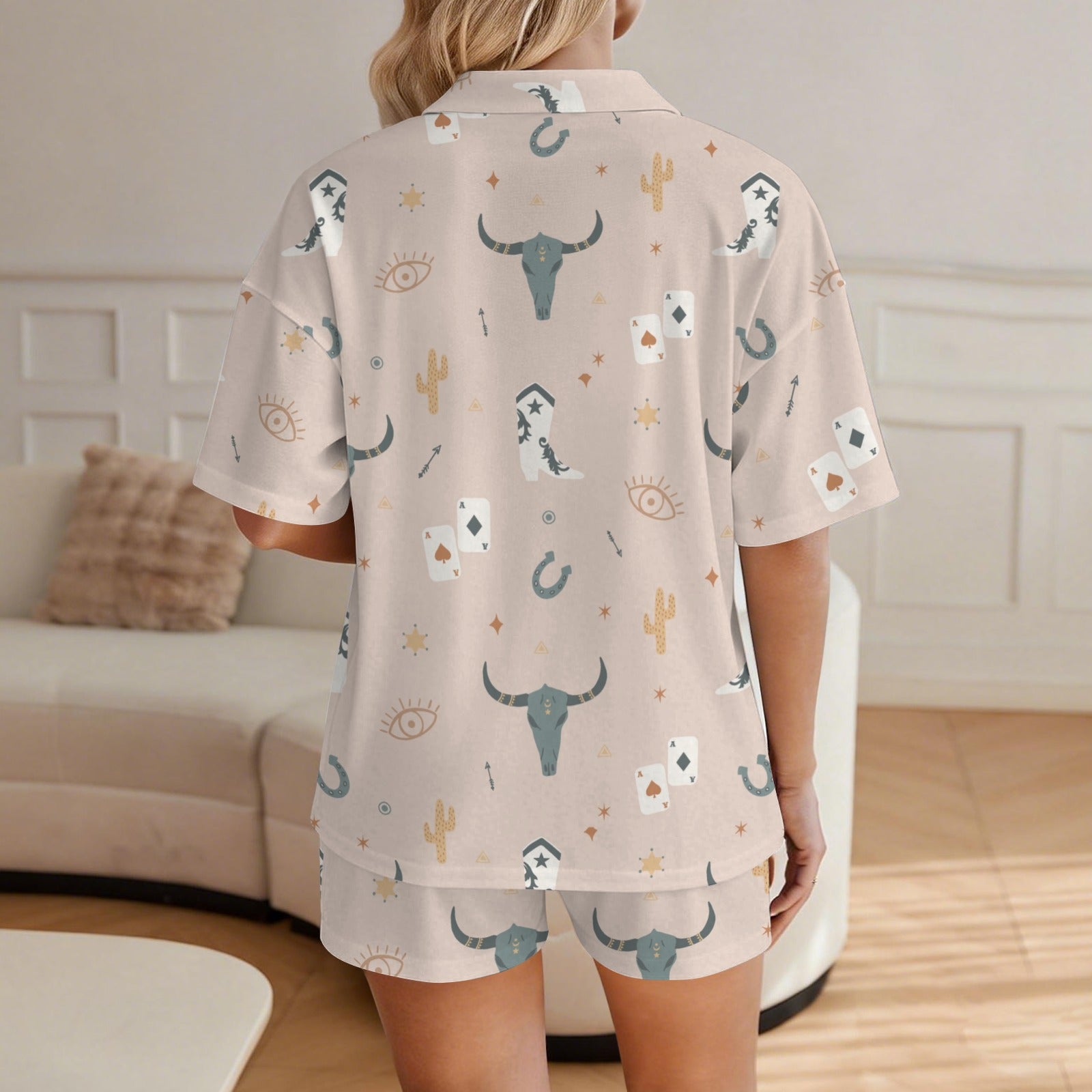 Baha Ranch Bulls & Boots Women's Pajama Set Made in America by Baha Ranch Western Wear - product image 4