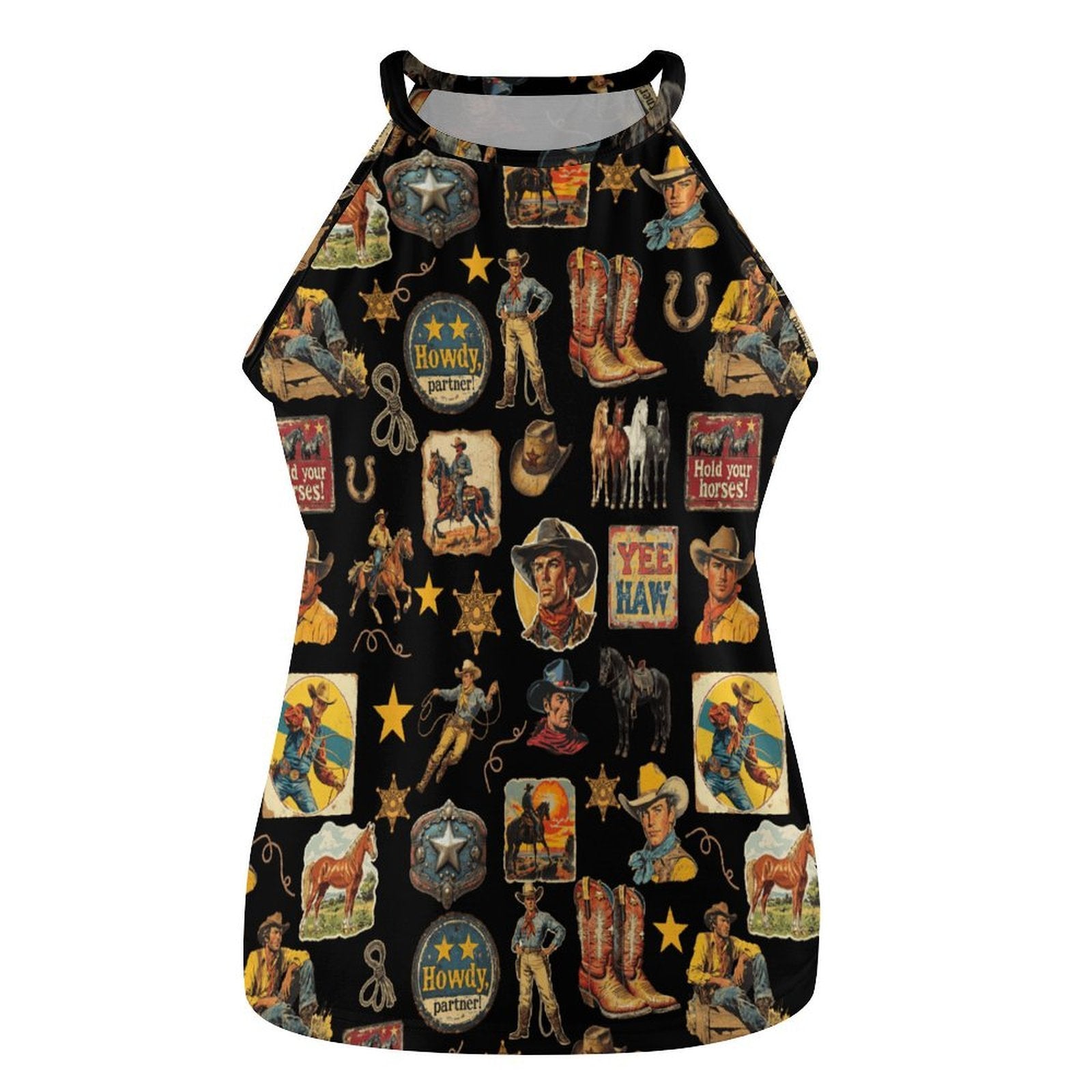 Baha Ranch Vintage Cowboy Collage Western Tank Top by Baha Ranch Western Wear - product image 4