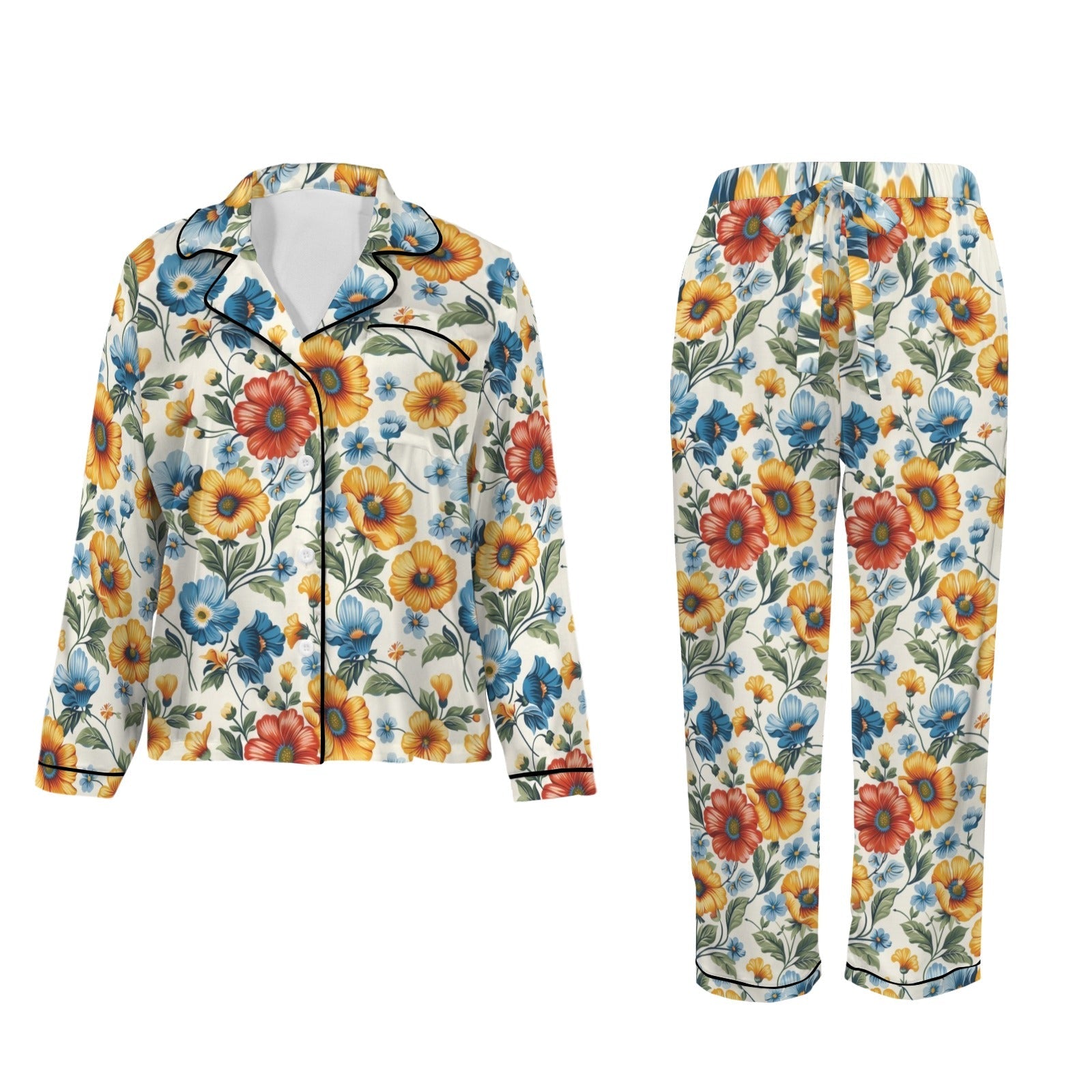 Baha Ranch Colores De Mexico Spring Florals Satin Pajamas by Baha Ranch Western Wear - product image 2