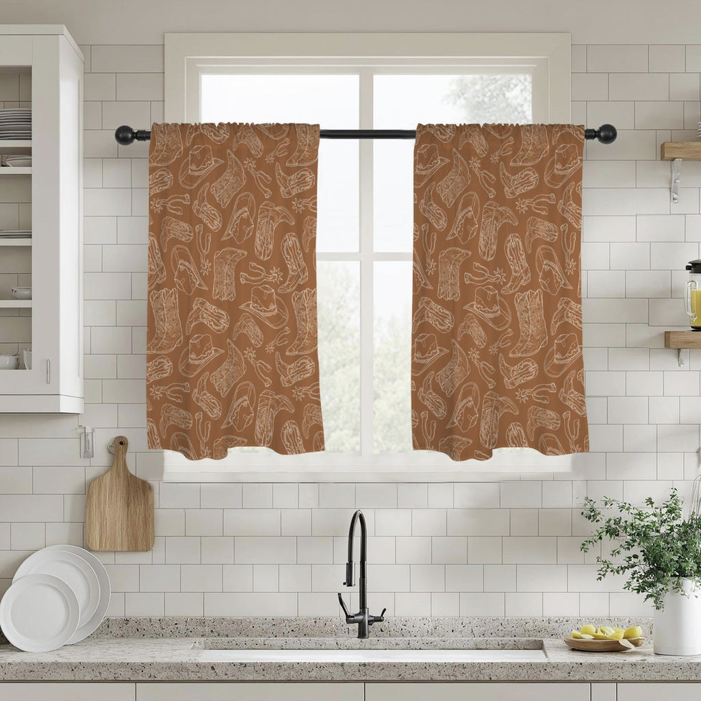 Baha Ranch Western Print Curtains Window Curtain 28"x40" (2-Piece) Made in America by Baha Ranch Western Wear