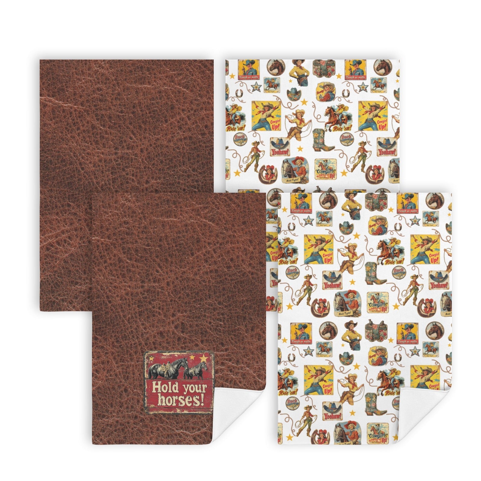 Baha Ranch Vintage Cowgirls Set of 4 Kitchen Dish Towels Made in America by Baha Ranch Western Wear - product image 3