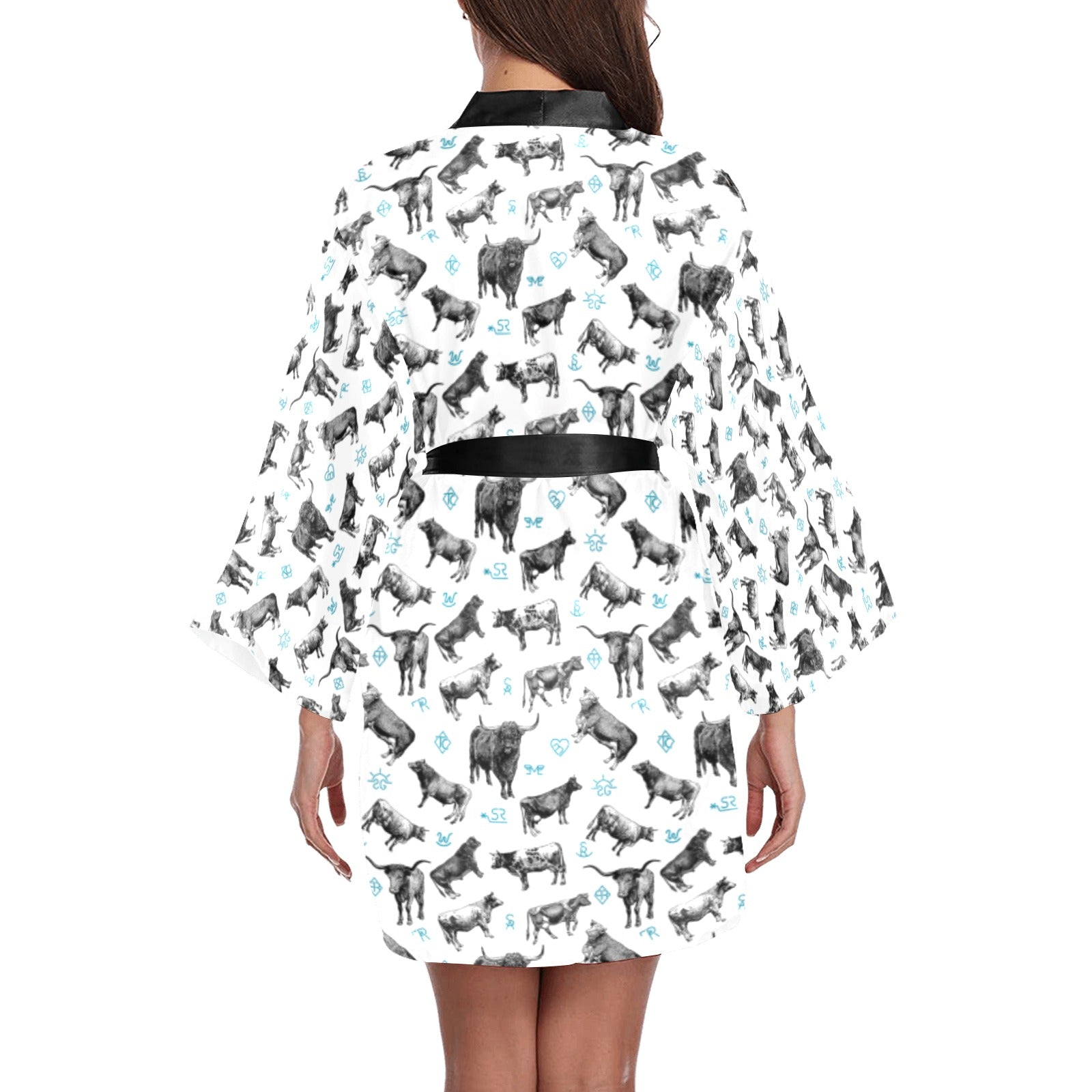 Baha Ranch Cattle and Brands Women's Lounge Kimono Robe by Baha Ranch Western Wear - product image 2
