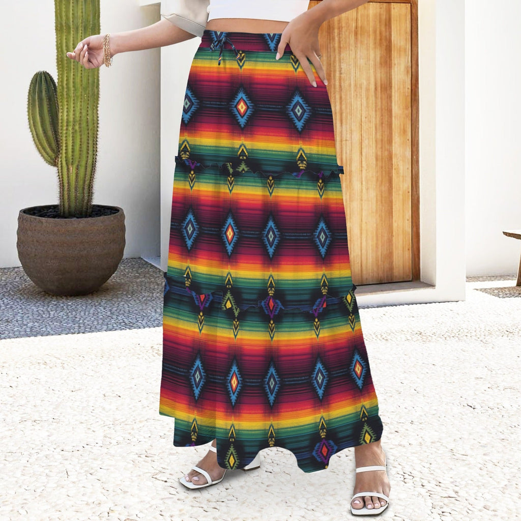 Baha Ranch Colores De Mexico Serape Maxi Prairie Skirt by Baha Ranch Western Wear - product image 3