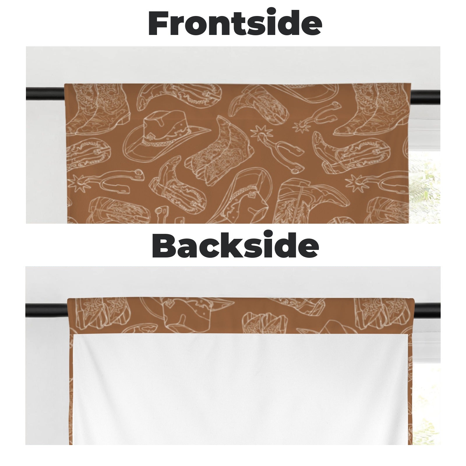 Baha Ranch Western Print Curtains Window Curtain 28"x40" (2-Piece) Made in America by Baha Ranch Western Wear - product...