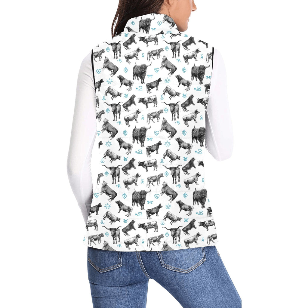 Baha Ranch Cattle and Brands Women's Western Puffy Vest by Baha Ranch Western Wear - product image 3