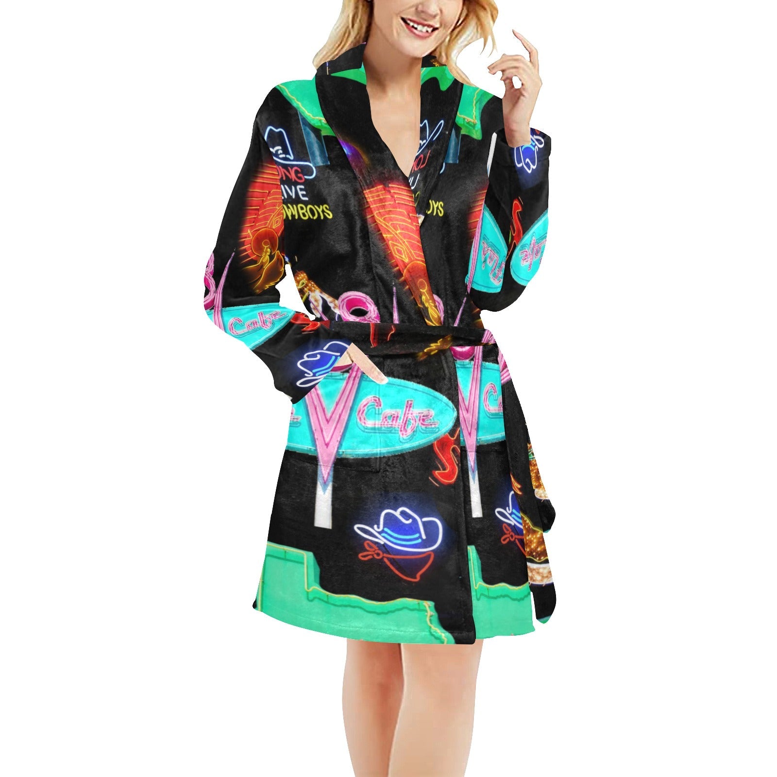 Baha Ranch Vegas Neon Women's Western Bath Robe by Baha Ranch Western Wear