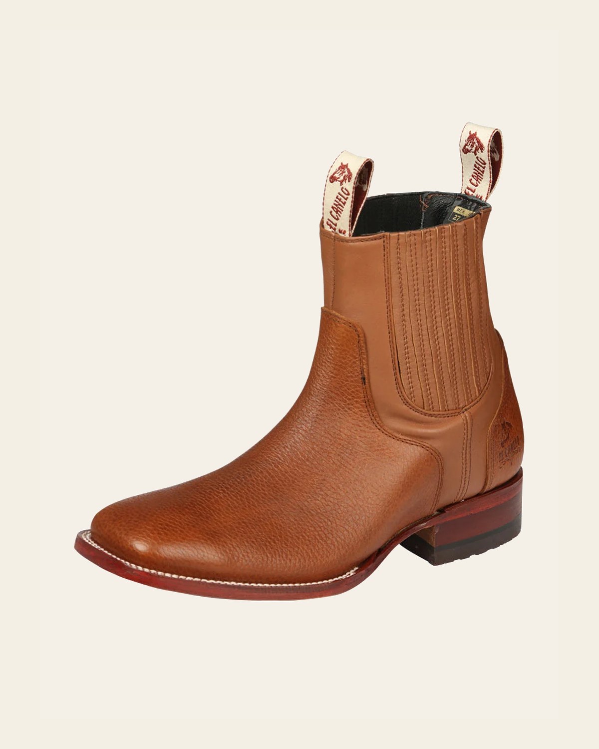 El Canelo Men’s Ankle Boots - Caisson Tan 45209 on a warm cream background