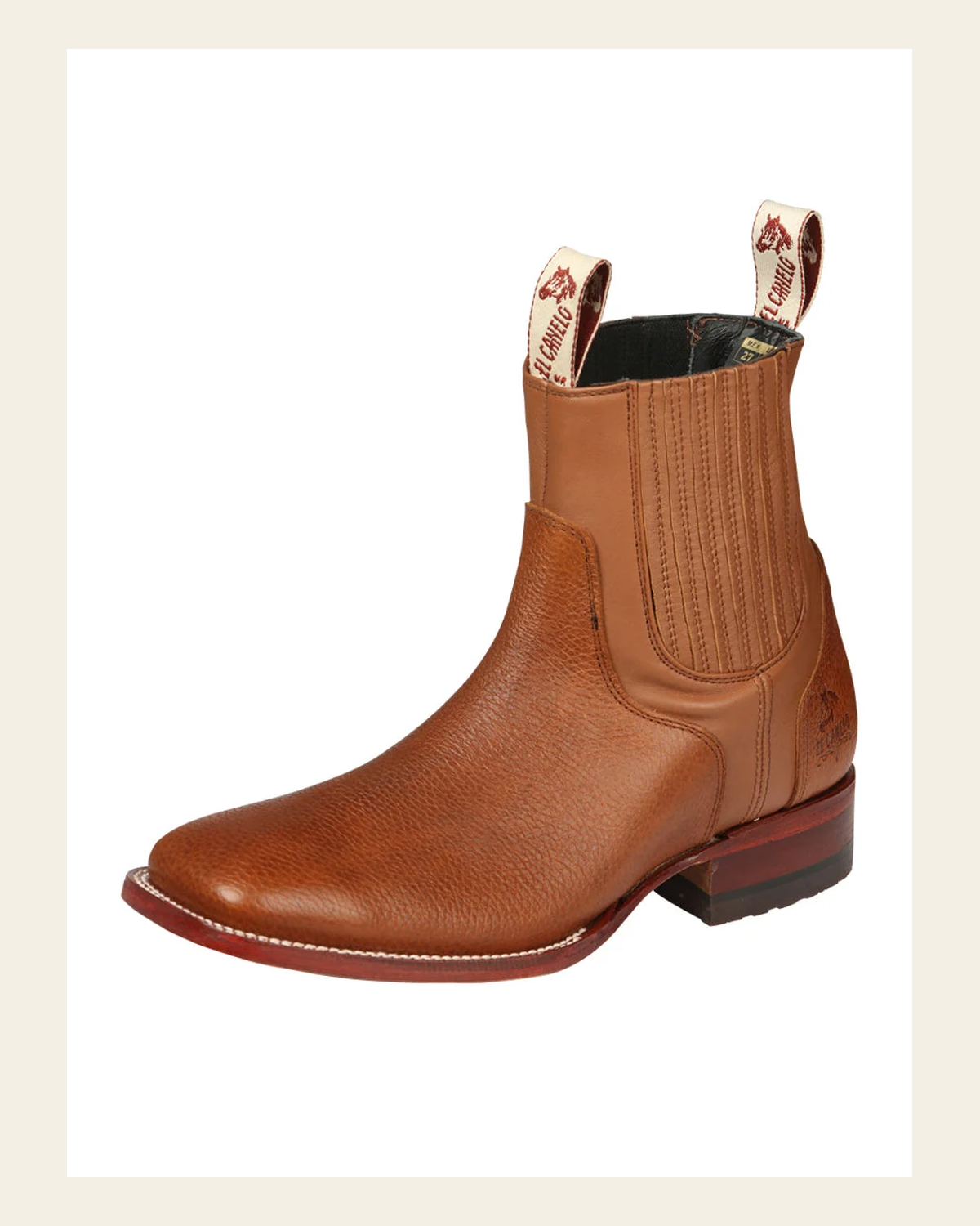 El Canelo Men’s Ankle Boots - Caisson Tan 45209 on a warm cream background