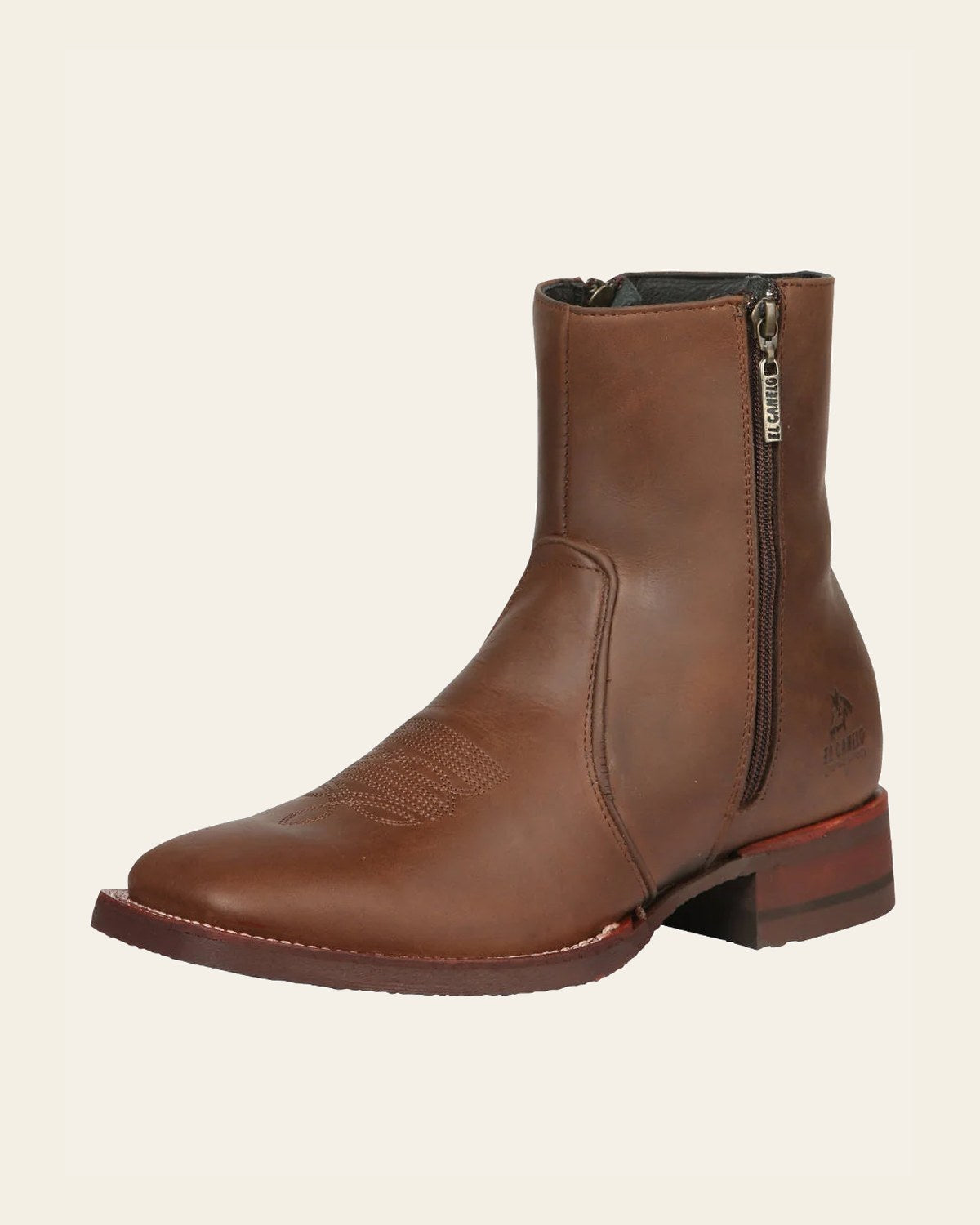 El Canelo Men’s Ankle Boots - Crazy Leather Wood 45214 on a warm cream background