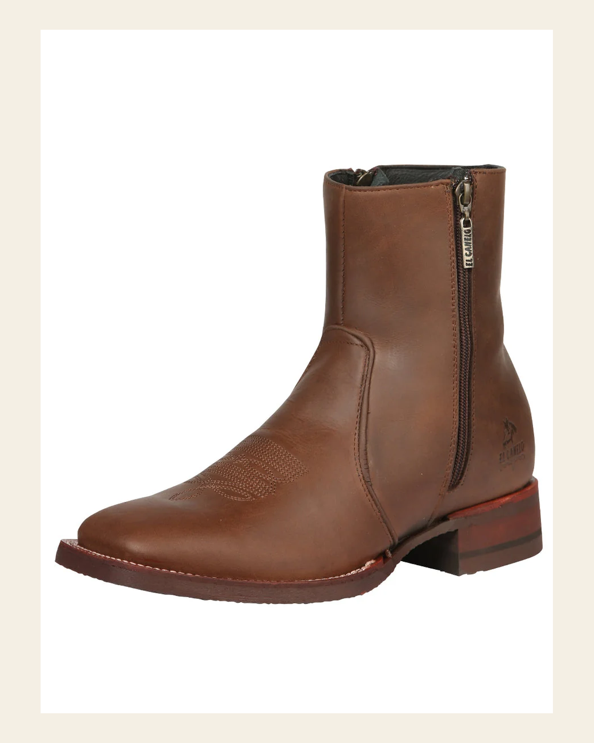 El Canelo Men’s Ankle Boots - Crazy Leather Wood 45214 on a warm cream background
