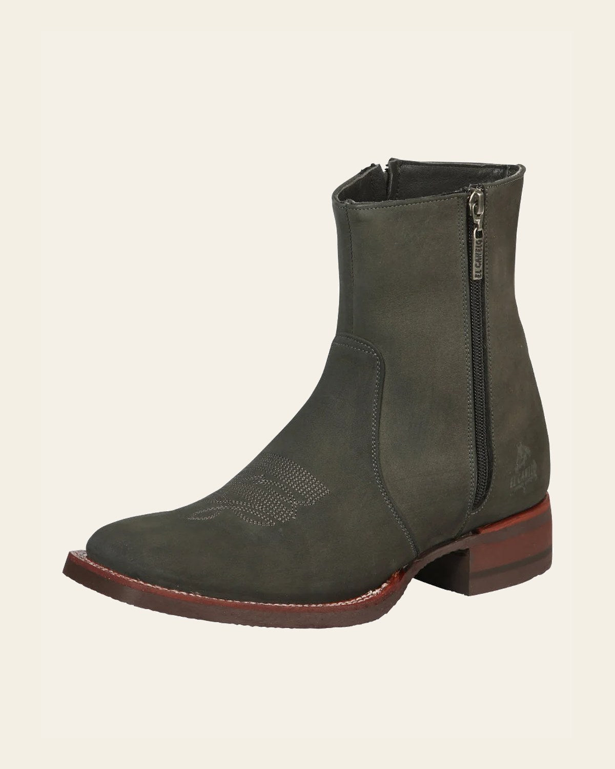 El Canelo Men’s Ankle Boots - Nobuck Gray 45213 on a warm cream background