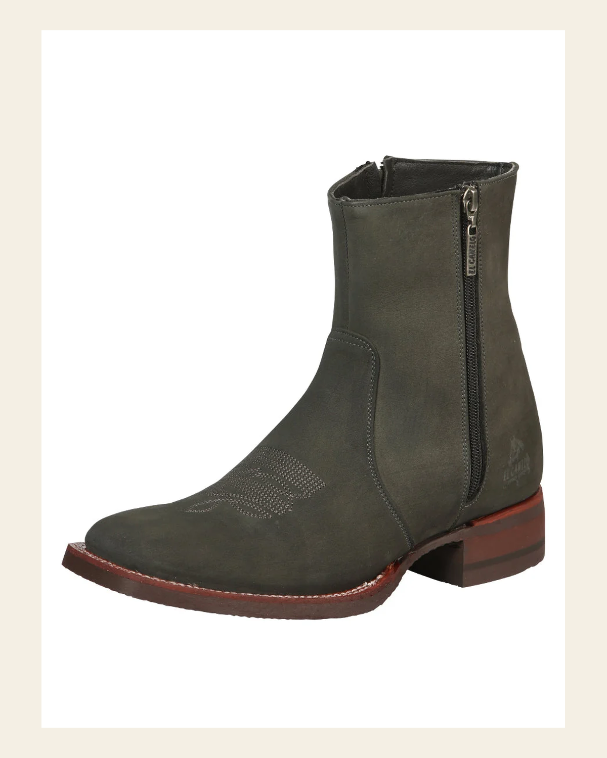 El Canelo Men’s Ankle Boots - Nobuck Gray 45213 on a warm cream background