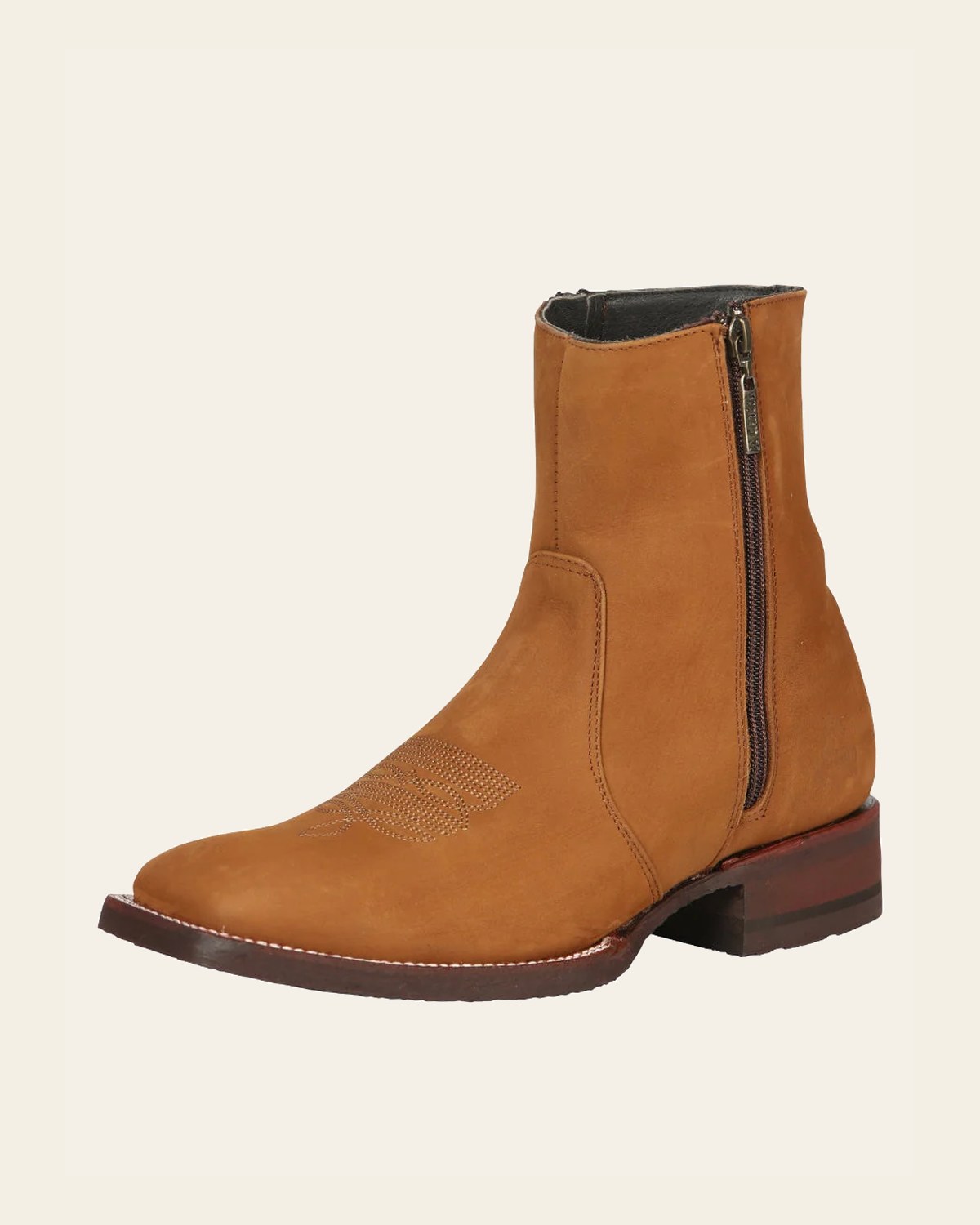El Canelo Men’s Ankle Boots - Nobuck Taupe 45212 on a warm cream background