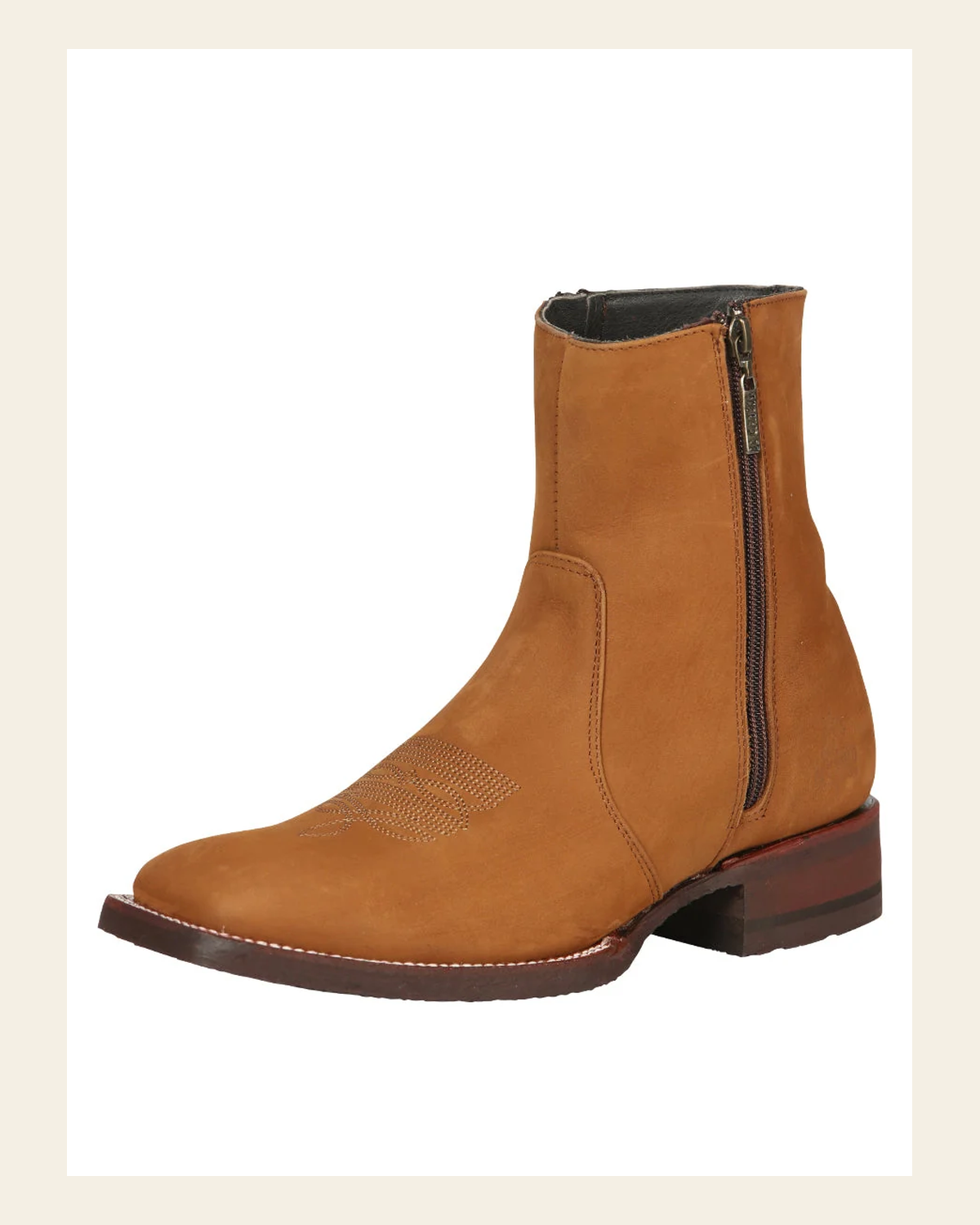 El Canelo Men’s Ankle Boots - Nobuck Taupe 45212 on a warm cream background