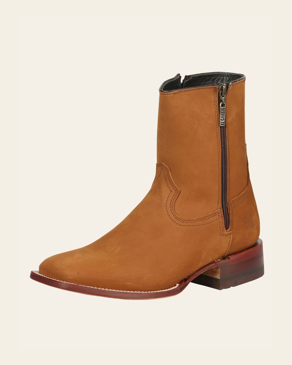 El Canelo Men’s Ankle Boots - Nobuck Taupe 45215 on a warm cream background