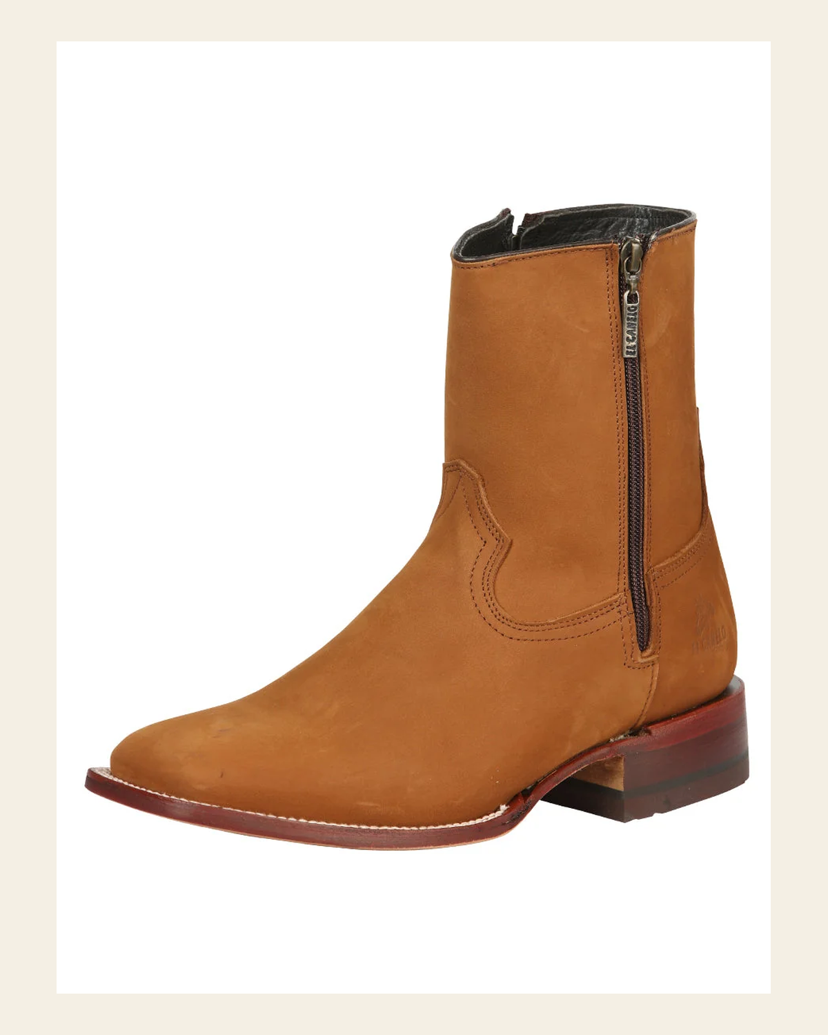 El Canelo Men’s Ankle Boots - Nobuck Taupe 45215 on a warm cream background